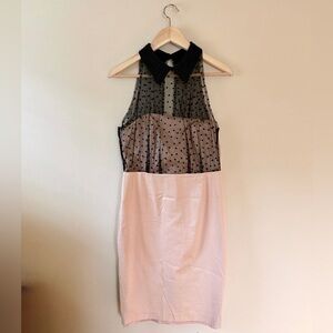 ASOS Midi Dress with Beaded Color Heart Lace Overlay - Size 8 US